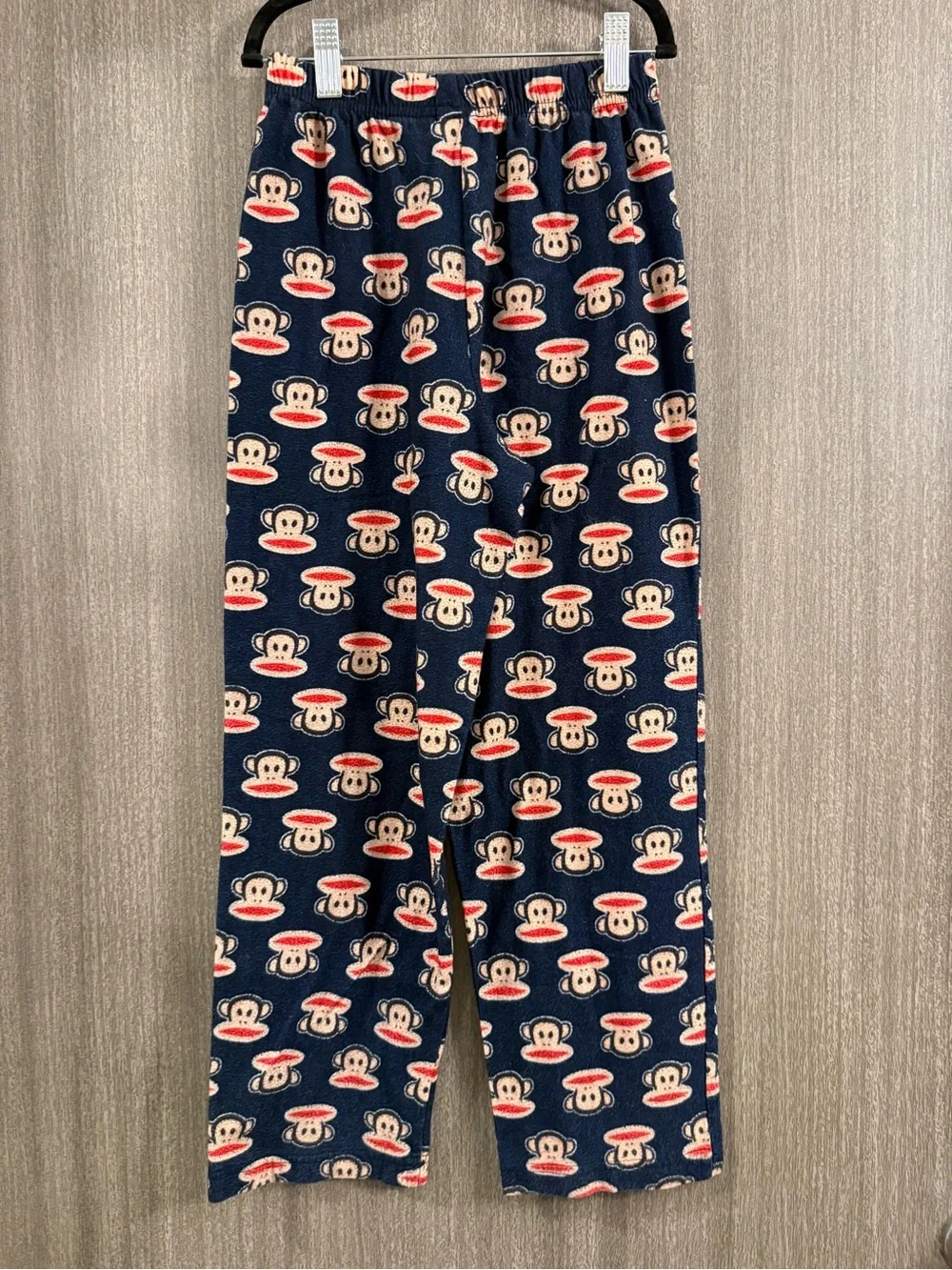 Paul Frank Navy Blue Red Cream Monkey Print Pajama Pants